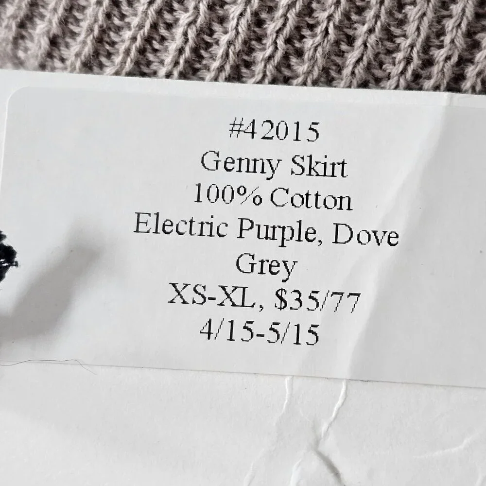 Callahan Knitwear Genny Skirt Electric Purple‎ Brown Cotton Women's Small NWT